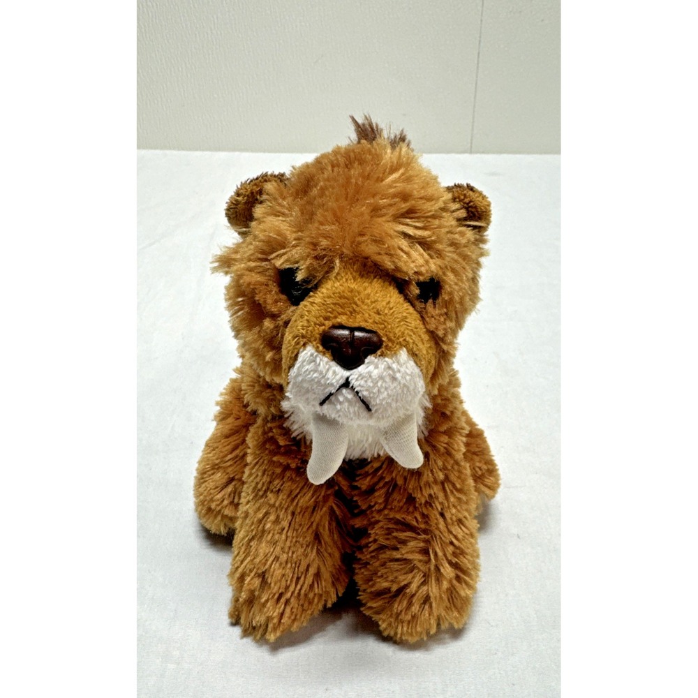 Aurora Mini Flopsie Saber Smilodon 8" Brown Stuffed Animal 2019